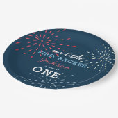 フィレクラッカー7月4日Fireworks誕生日 ペーパープレート (アングル)