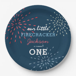 フィレクラッカー7月4日Fireworks誕生日 ペーパープレート