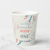 フィレクラッカー7月4日Fireworks誕生日 紙コップ (正面)