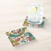 フィレンイタリアンツェ模様 ガラスコースター (アングル)