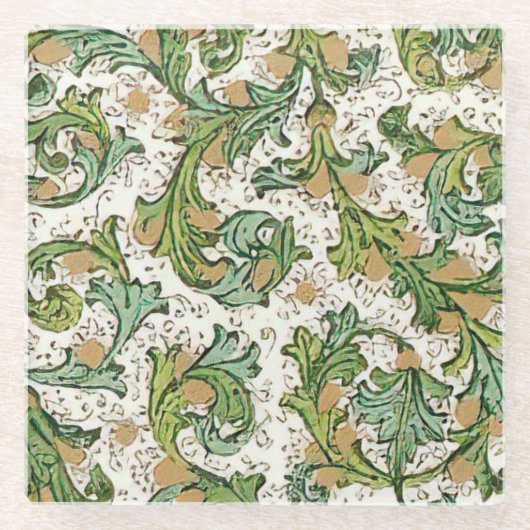 フィレンイタリアンツェ模様 ガラスコースター (正面)