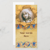 フィレンチンフローラモチーフ羊皮紙写真テンプレート シーズンカード (正面/裏面)