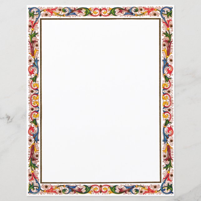 フィレンツアラベスク招待状テンプレート (正面)