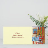 フィレンツェのイタリアンキッチン、赤と青 招待状 (スタンド正面)