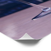 フィレンツェのスカイラインに赤ワインの2つのグラス ポスター (コーナー)