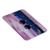 フィレンツェのスカイラインに赤ワインの2つのグラス マグネット (右側)