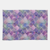 フィレンツェのタイルとモノグラム キッチンタオル (横)