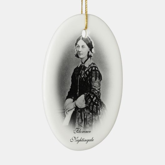 フィレンツェのナイチンゲール看護の卒業生+個人化して下さい セラミックオーナメント (右)
