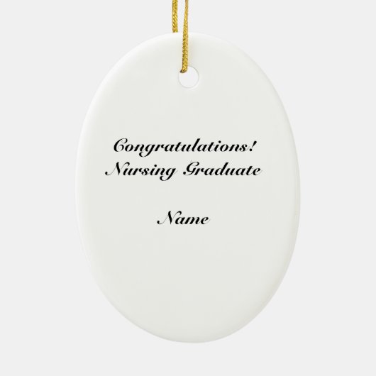 フィレンツェのナイチンゲール看護の卒業生+個人化して下さい セラミックオーナメント (裏面)