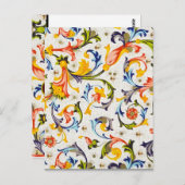 フィレンツェのルネサンスに咲く花の渦巻き ポストカード (正面/裏面)