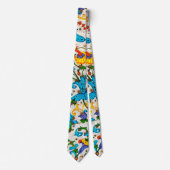 フィレンツェのルネサンスの青い花の渦巻、花 ネクタイ (正面)