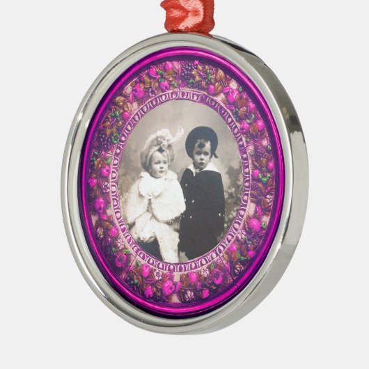 フィレンツェのルネサンスは写真テンプレート実を結びます メタルオーナメント (左)