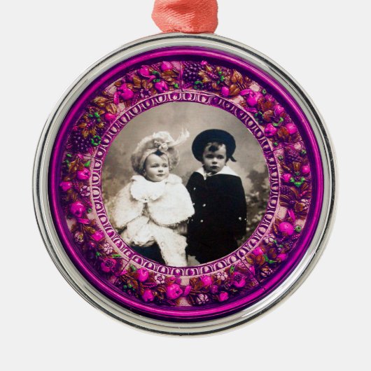 フィレンツェのルネサンスは写真テンプレート実を結びます メタルオーナメント (正面)