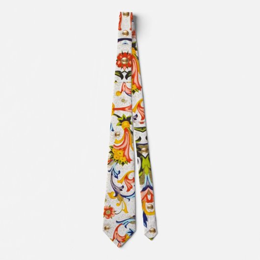 フィレンツェのルネサンス フラワースワール、花 ネクタイ (正面)