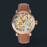 フィレンツェのルネサンス フラワースワール、花 腕時計<br><div class="desc">AilartworksとBulgan Luminiによるアンティークフィレンツェの紙からのデジタル制作 ©</div>