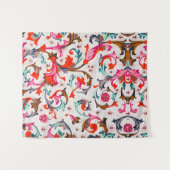 フィレンツェのルネサンス 赤い花の渦巻き, 花 タペストリー (正面(横))