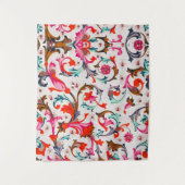 フィレンツェのルネサンス 赤い花の渦巻き, 花 タペストリー (正面)