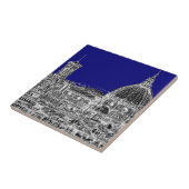 フィレンツェのロイヤルブルー タイル (側面)