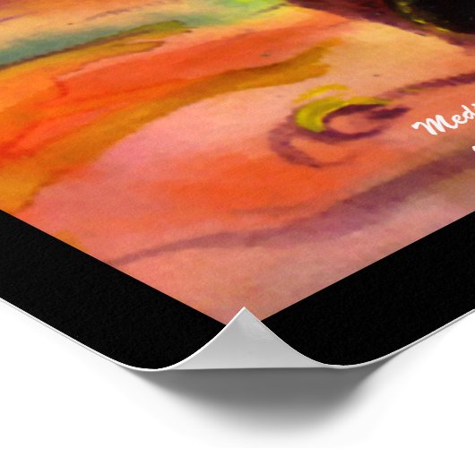 フィレンツェの中世の路地 ポスター (角)