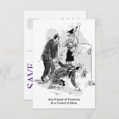 フィレンツェの友人は誰でも私の友人おもしろいだ セーブザデート (正面/裏面)