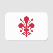 フィレンツェの国旗が付いた愛国的な名前タグ 名札 (正面)