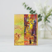 フィレンツェの夜のメディエーバルな路地 ポストカード (スタンド正面)