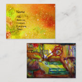 フィレンツェの夜の中世の路地 名刺 (正面/裏面)