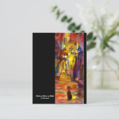 フィレンツェの夜の美しい中世の小道 ポストカード (スタンド正面)