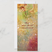 フィレンツェの夜の美しい中世の小道、赤と黄色 案内状 (裏面)