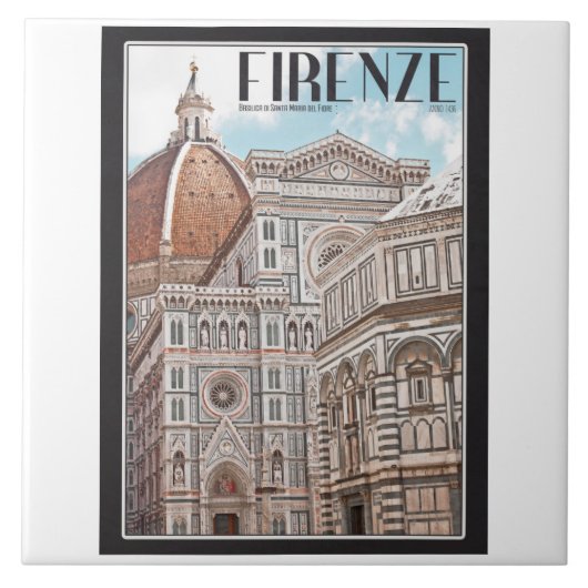 フィレンツェの大教会堂 タイル (正面)