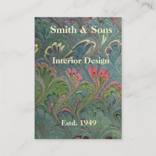 フィレンツェの大理石模様をつける抽象的な名刺 名刺 (正面)