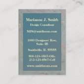 フィレンツェの大理石模様をつける抽象的な名刺 名刺 (裏面)