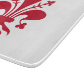 フィレンツェの旗を持つ小さなガラス板 カッティングボード (角)