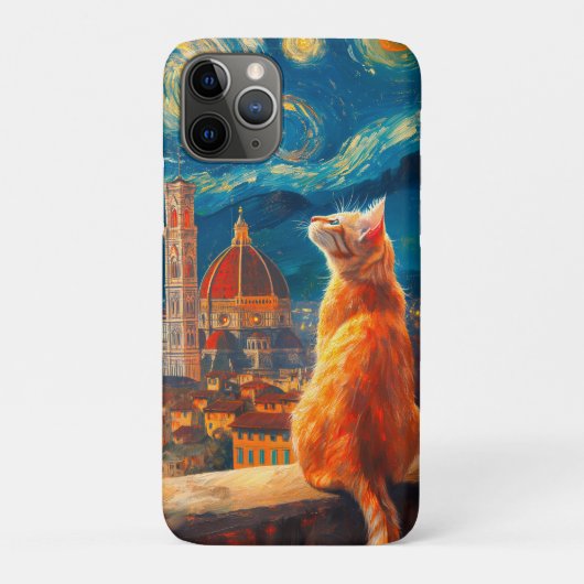 フィレンツェの星空 | ジンジャーの猫アート Case-Mate iPhoneケース (裏)