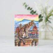 フィレンツェの猫 ポストカード (スタンド正面)