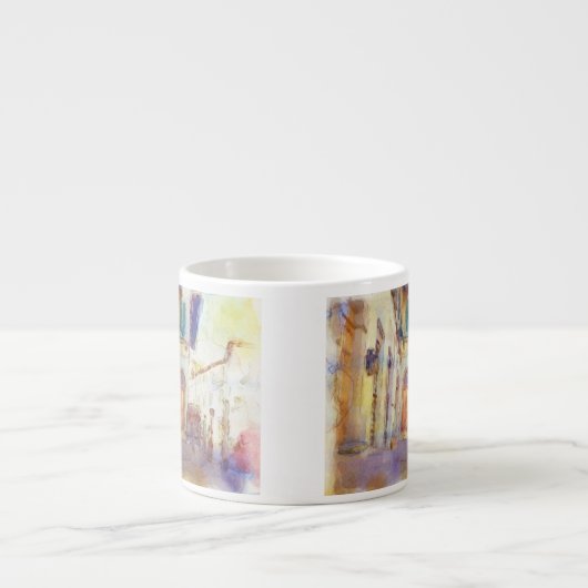 フィレンツェの眺めは芸術的な水彩画で作りました エスプレッソカップ (正面)