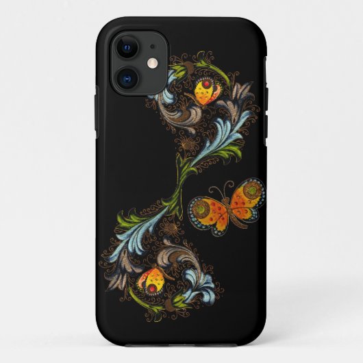 フィレンツェの花の絵を描くiPhone5穹窖 Case-Mate iPhoneケース (裏面)