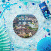 フィレンツェの街並み – アルノ川のポンテヴェッキオ ペーパープレート (パーティー)