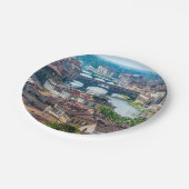 フィレンツェの街並み – アルノ川のポンテヴェッキオ ペーパープレート (アングル)