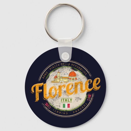 フィレンツェの首都トスカーニイタリアヴィンテージ土産 キーホルダー (正面)