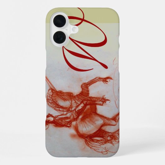 フィレンツェの騎乗騎士モノグラム iPhoneケース (裏面)