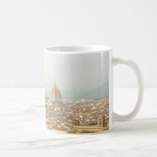 フィレンツェまたはフィレンツェイタリアの都市景観 コーヒーマグカップ (右)