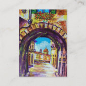 フィレンツェアンティーク路地ビューチャーチチェステッロクリーム 名刺 (裏面)