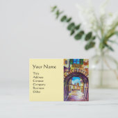 フィレンツェアンティーク路地ビューチャーチチェステッロクリーム 名刺 (スタンド正面)