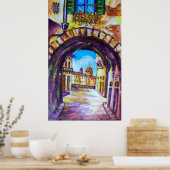 フィレンツェアンティーク路地ビューチャーチチェステッロ ポスター (キッチン)