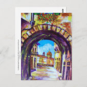 フィレンツェアンティーク路地ビューチャーチチェステッロ ポストカード (正面/裏面)