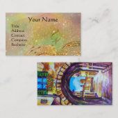 フィレンツェアンティーク路地ビューチャーチチェステッロ 名刺 (正面/裏面)