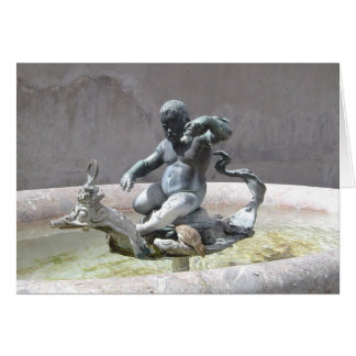 フィレンツェイタリアの鳥のBathの空白のなカード