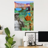 フィレンツェイタリアプリント ポスター (ホームオフィス)