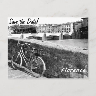 フィレンツェイタリアンの街のサイクリング 案内ポストカード